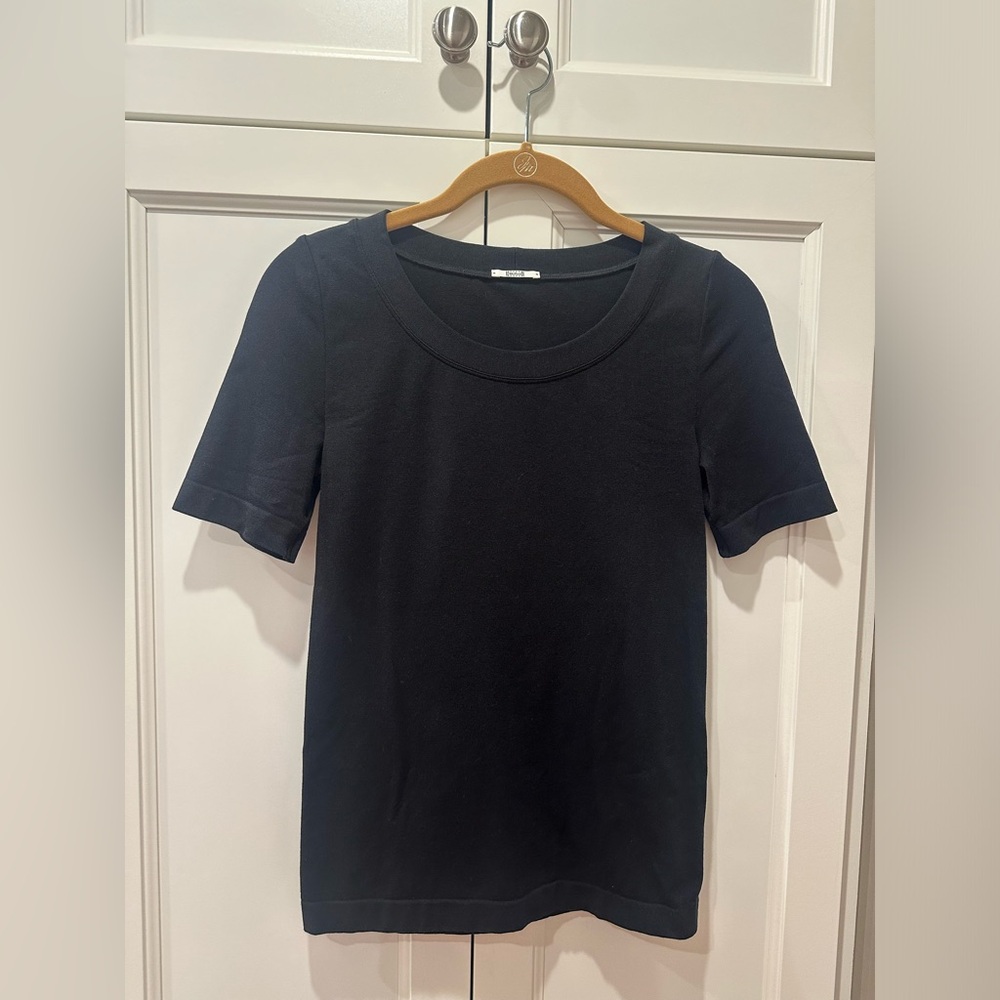 Wolford Black Crew Neck Short Sleeve Top